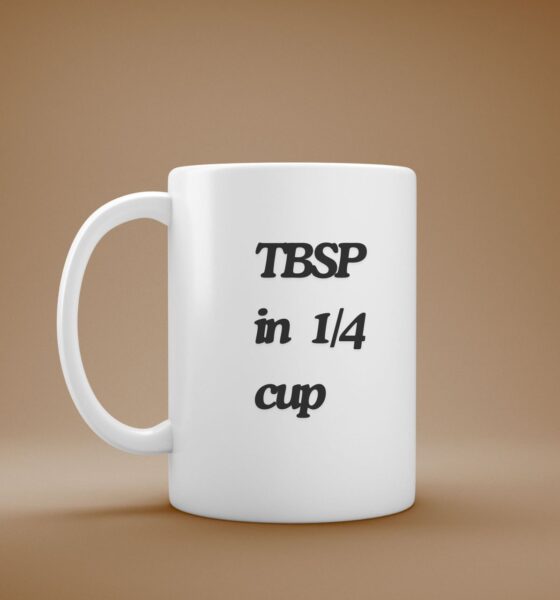 tbsp in 1/4 cup